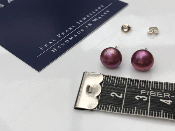 Pearl Stud Earrings: Dusky Pink XL - Precious as a Pearl