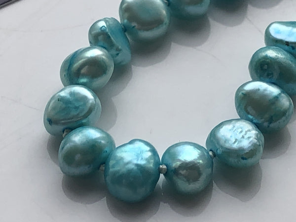 Necklace: Sea green baroque freshwater pearl - Precious as a Pearl