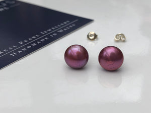 Pearl Stud Earrings: Dusky Pink XL - Precious as a Pearl