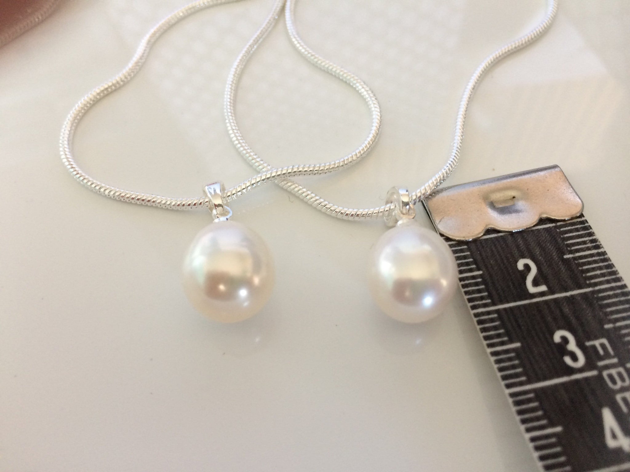 Pendant: Large ivory freshwater drop pearl pendant classic - Precious as a Pearl